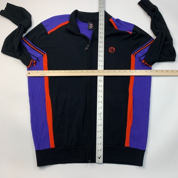 IJP Design Sweater Mens XL Extra Large Ribbed Full Zip Wool Acrylic Blend *READ - Picture 10 of 16